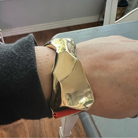 Robert Lee Morris Brass Cuff Bracelet - Picture 6 of 11